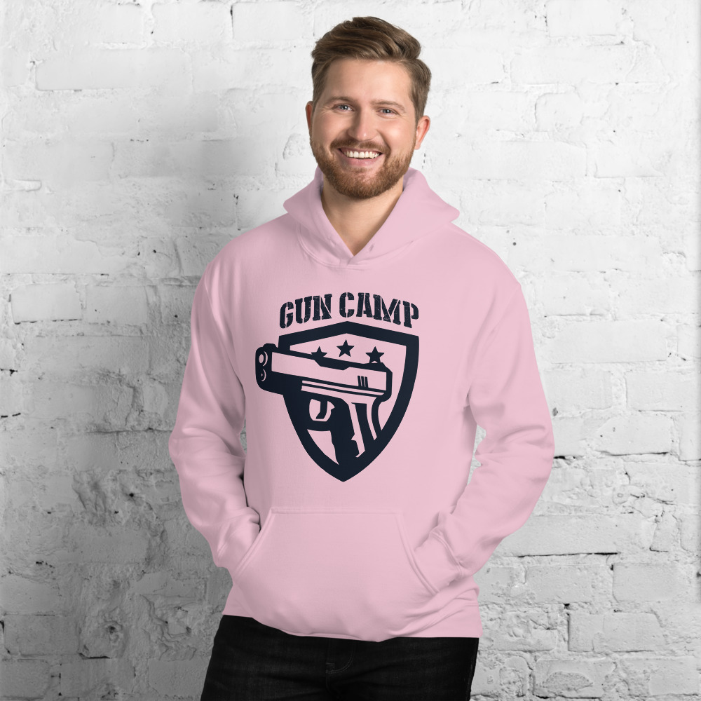 pink the gun camp hoodie unisex